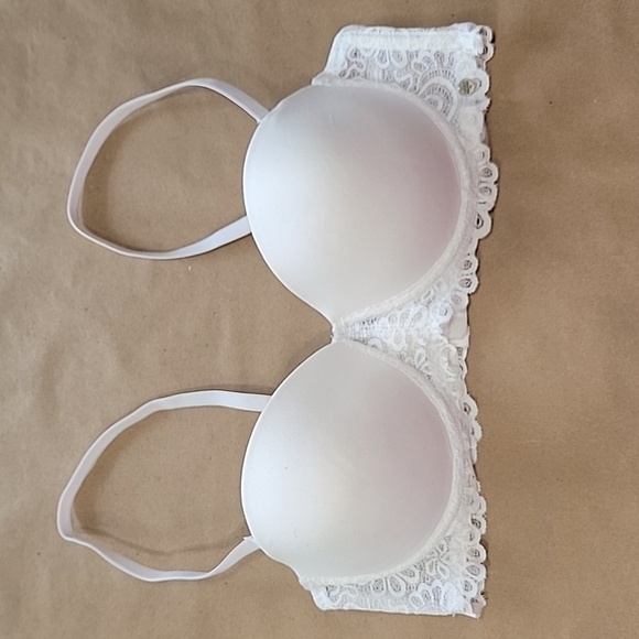 Lucky Brand Size 36C Convertible White Underwire Lined Bra with Lace Band NWOT - Picture 1 of 6